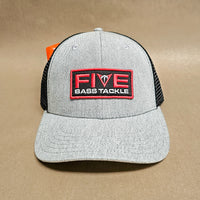 6 Panel FBT Logo Trucker Hat - Grey Heather/Black